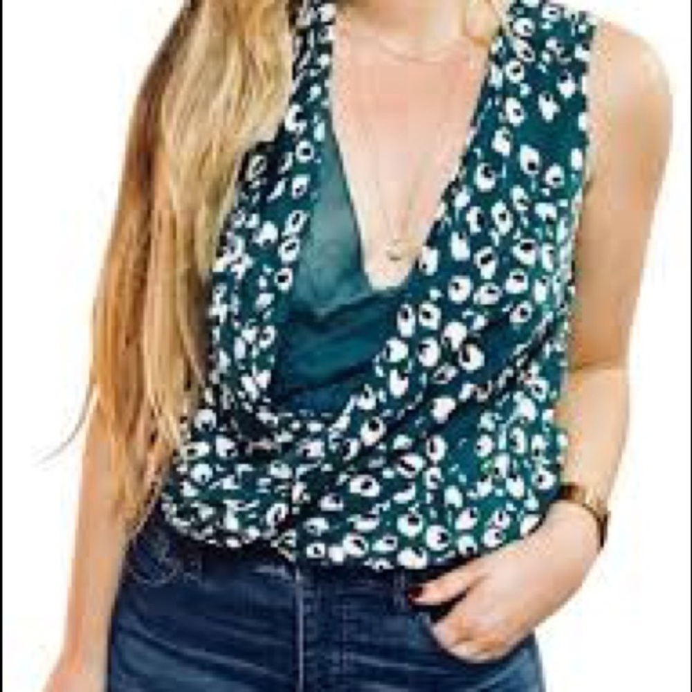 DVF New Issie Two Silk Sleeveless Top NWT